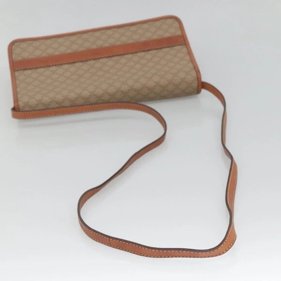 CELINE Macadam Canvas Shoulder Bag Beige Gold Auth 126162 - Picture 8 of 16